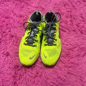 Nike Gray and Green Sneakers Athletic Mesh